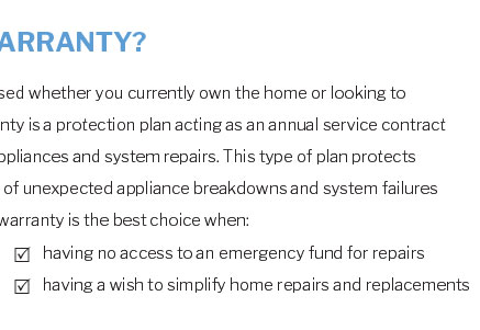 what is covered in a home warranty